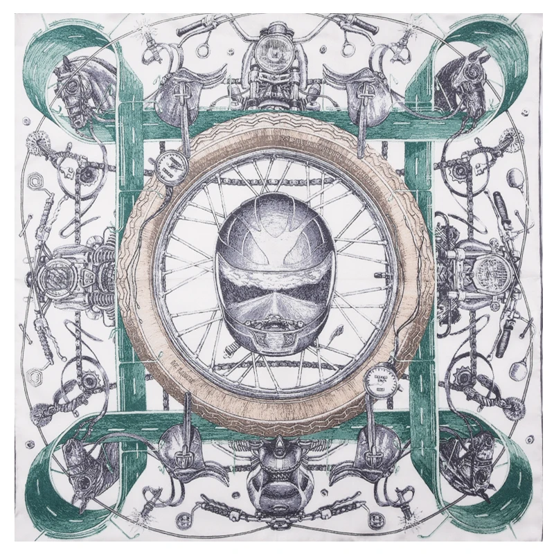 

Fashion Vintage Prints Small Squaer 100% Silk Scarf Neckercheif Bandana Headband High Style 21X21 Inches