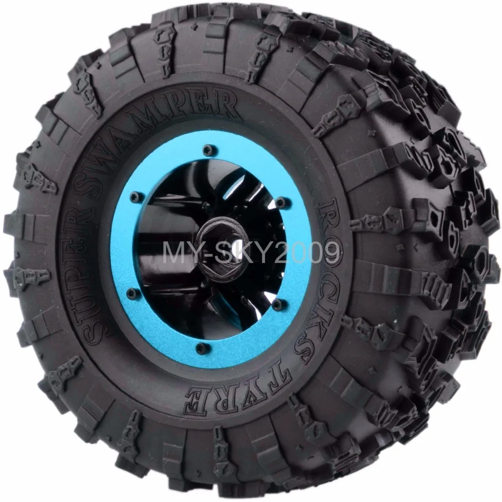 

4pcs 2.2" Wheel Rim & Super Swamper Rocks Tyre For 1:10 RC off-road Rock Crawler SCX10 D90 CC01