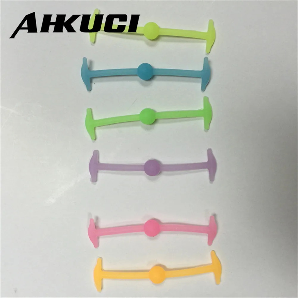 

30 шт./лот модные унисекс женские мужские атлетические для бега ленивые без завязывания силикагелевые шнурки для обуви радужные цвета светя...