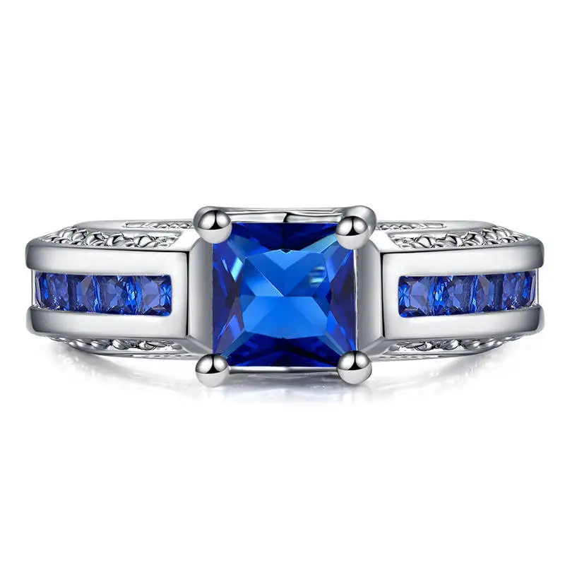 Женское Обручальное кольцо ювелирные изделия для девушек модный дизайн голубое