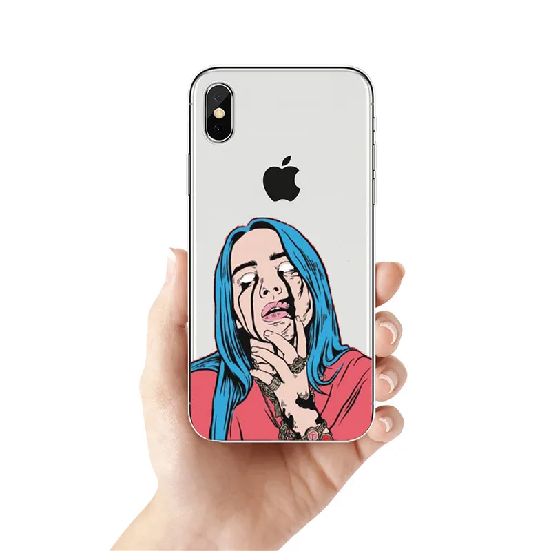 TPU Billie Eilish Халид Радуга blohsh океана глаз ТПУ Macio Caso de Silicone грудь для Тампа корпорация Kenwood пожалуйста, найдите Para o iphone X iphone 5 6 S плюс 7 8 XS MAX - Цвет: TPU