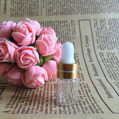 Прозрачная пустая косметическая бутылка для эфирного масла 2 мл 100 шт./лот