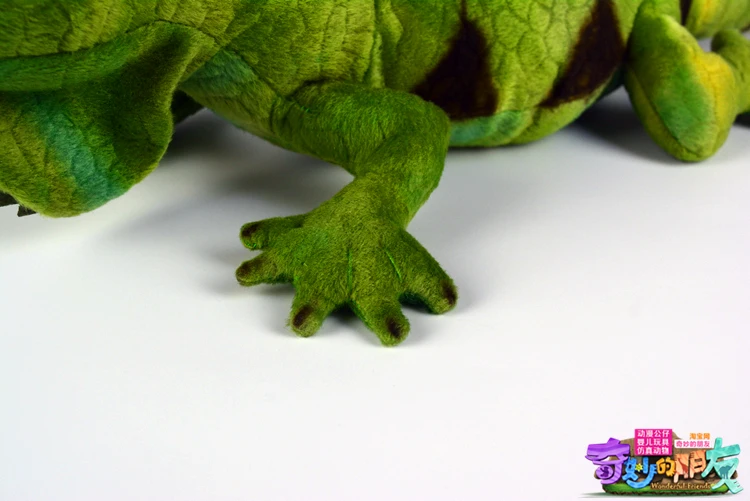 Зеленая ящерица персонализированная плюшевая игрушка хамелеон|toy chameleon|simulation