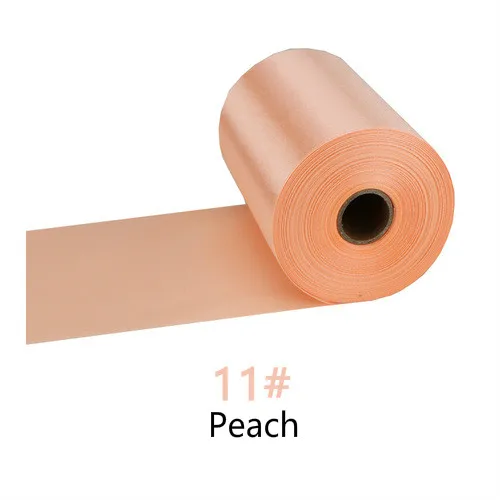 11-Peach 25 метров/рулон 8 см/10 см/15 см в ширину шампанского атласная лента полиэстер лента для свадебного стула/автомобиля/вечерние украшения Ручное шитье DIY - Цвет: 11-Peach