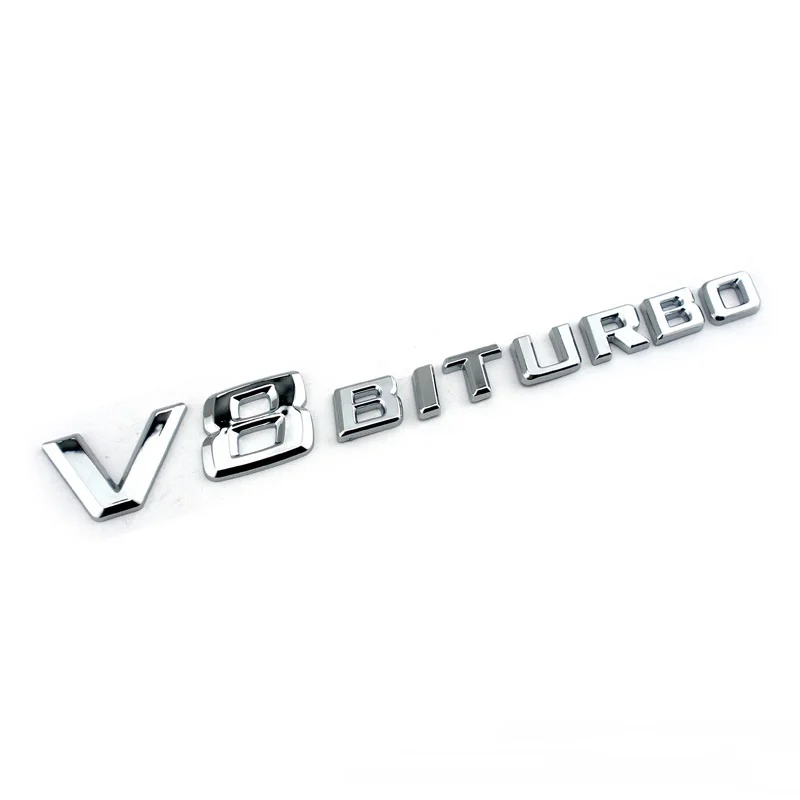 V8 V12 Biturbo эмблема значок наклейка 3D Автомобильная логотип для Benz BMW VW Hyundai Mazda Opel Skoda