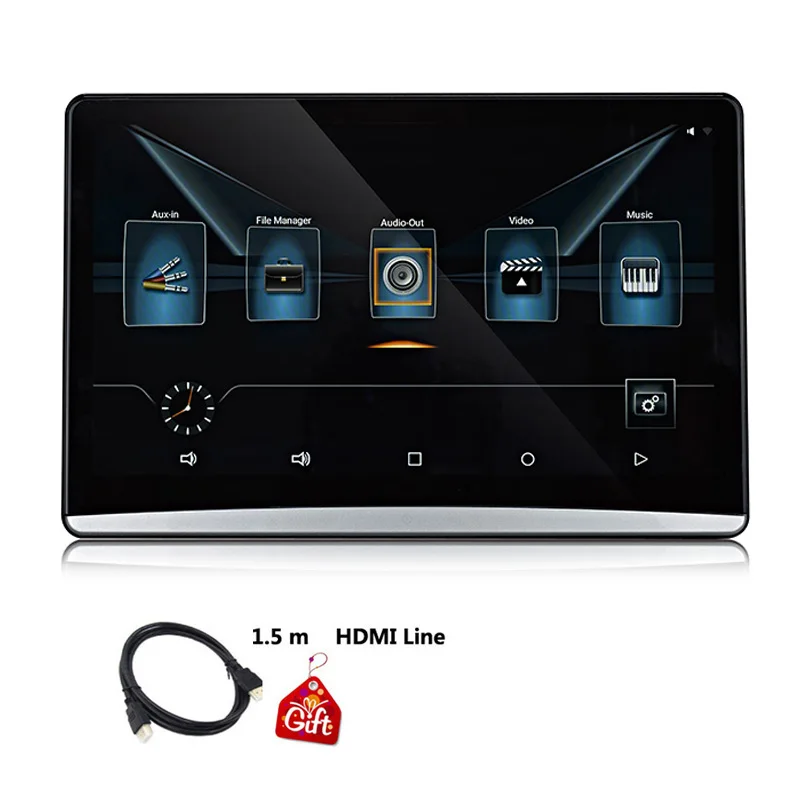 1 monitor only 12,5 дюймов Android 9,0 Автомобильный подголовник монитор 1920*1080 FHD 1080P видео сенсорный экран wifi/Bluetooth/USB/SD/HDMI/FM MP5 видеоплеер - Цвет: 1 monitor only