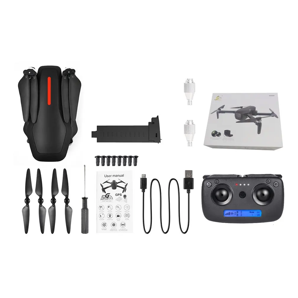 Color box 1 battery X193 складной gps 5G wifi FPV Дрон с селфи 4K 1080P HD камера RC Дрон самолет долгое время полета один ключ возврат Квадрокоптер - Цвет: Color box 1 battery