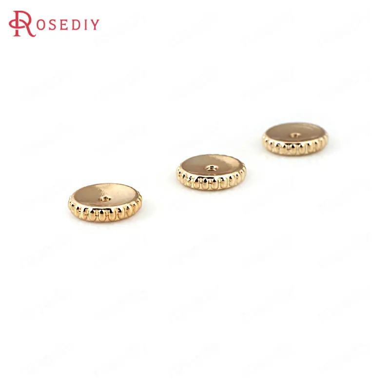 20 шт 6x1 5 MM 9x2 мм 24K Шампань золото Цвет покрытием Медные Бусины разделители бусины