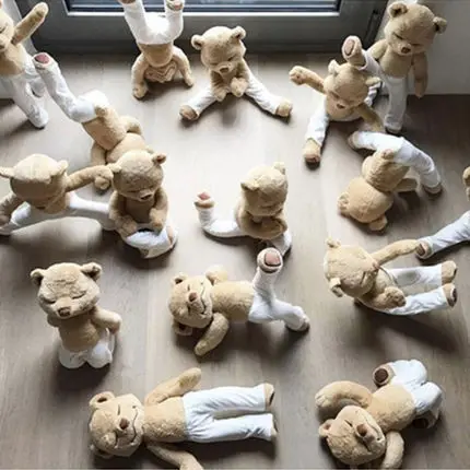 Master Bear Обучение Йоге медитация внимательность во время игры с внутренней рамкой