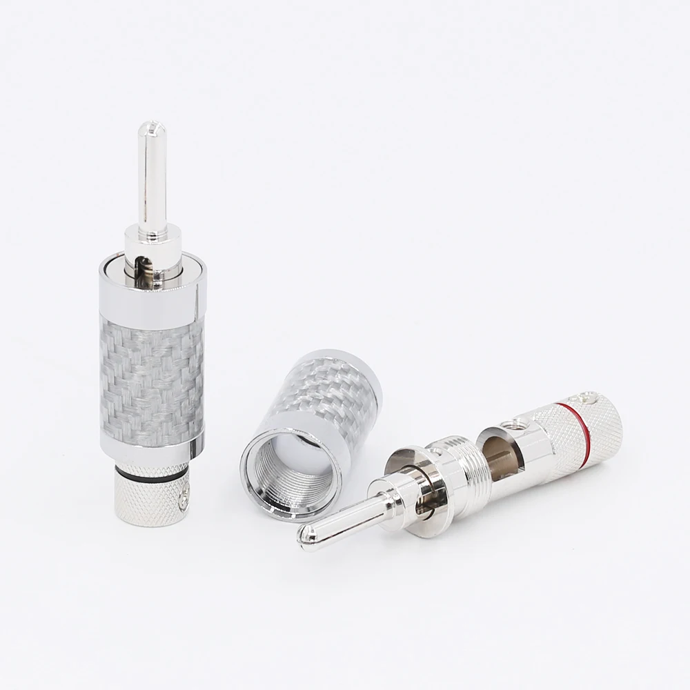 4x HiFi родиевое углеродное волокно разъем типа банан динамик кабель медный hi