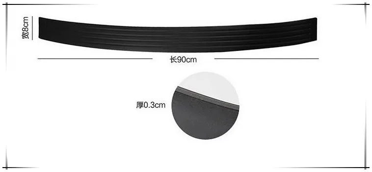 Автомобильный Стайлинг Черный резиновый Задний защитный бампер протектор