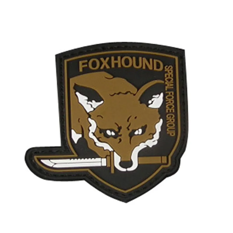 as picture3 Металлическая Экипировка, твердая эмблема Foxhound, нашивка, форма, ПВХ нашивка, нашивка Militaria Fox Hound, специальная группа, нашивки - Цвет: as picture3