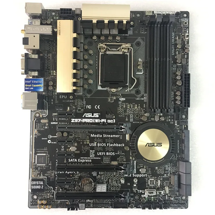 Оригинальная материнская плата Asus Z97 PRO Socket LGA 1150 DDR3 32G для i7 i5 i3 cpu SATA3 USB3.0