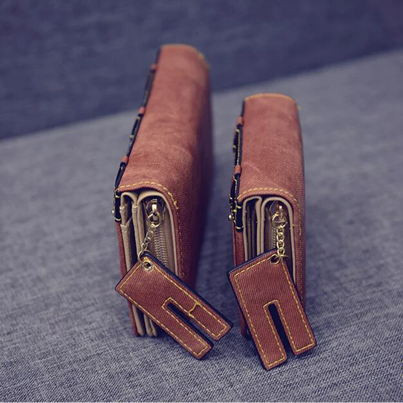 2016 Новый Стиль Японии и Южной Кореи Джинсовые Короткие Кошельки Кошелек Милый