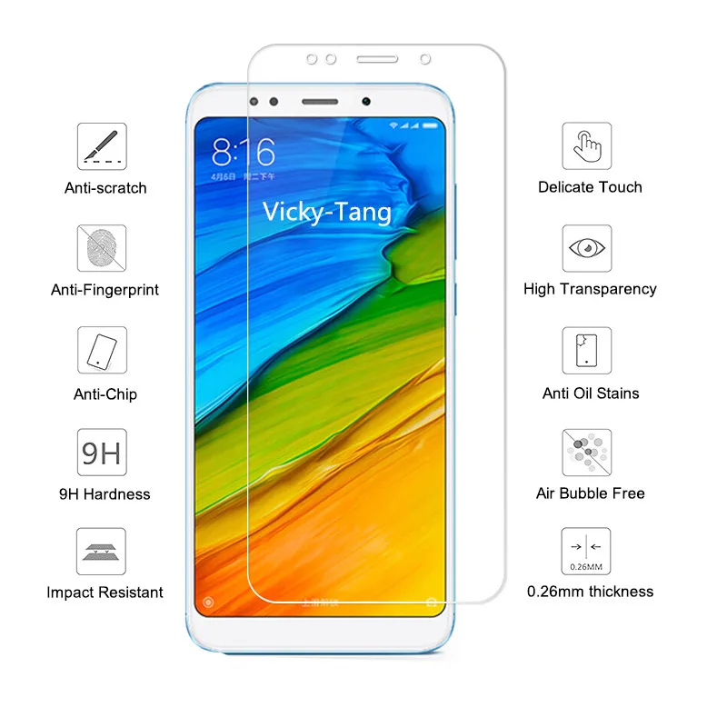 Защитная пленка для экрана Xiaomi Redmi 5 Закаленное стекло HD Plus защитное | Мобильные