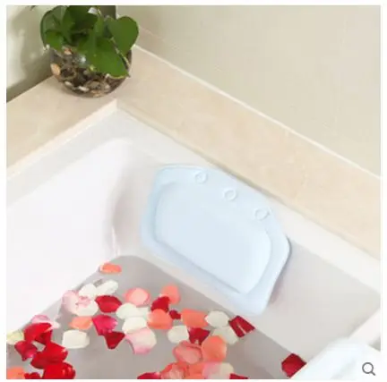 

bathtub pillow headrest sucker waterproof coarse grain soft bath pillow Bathroom SPA soft pillows
