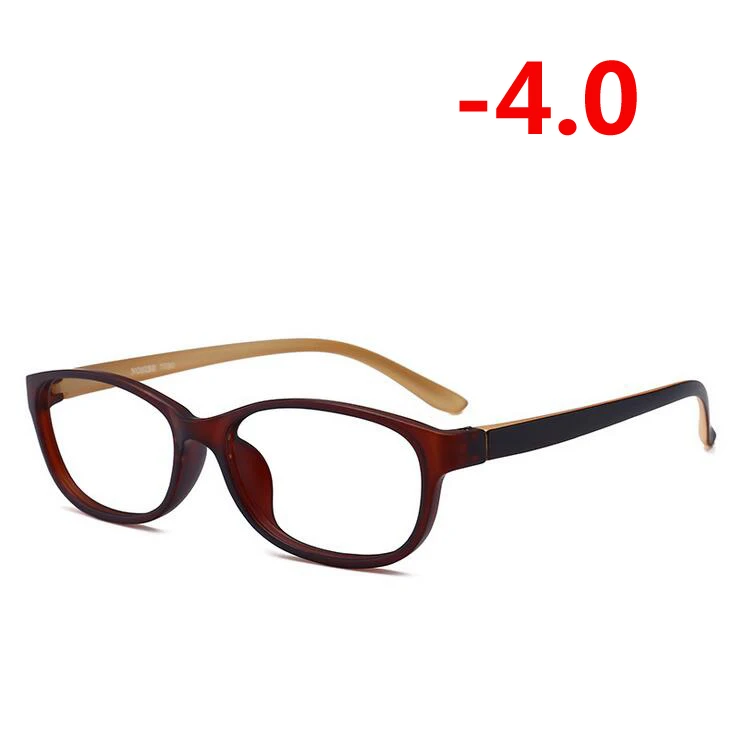 Myopia 400 TR90 квадратный готовой близорукость очки Для женщин Для мужчин с коротким прицел глаз очки красная рамка Близорукость очки-1,0-1,5-2,0-2,5-3-3,5-4,0 - Цвет оправы: Myopia 400