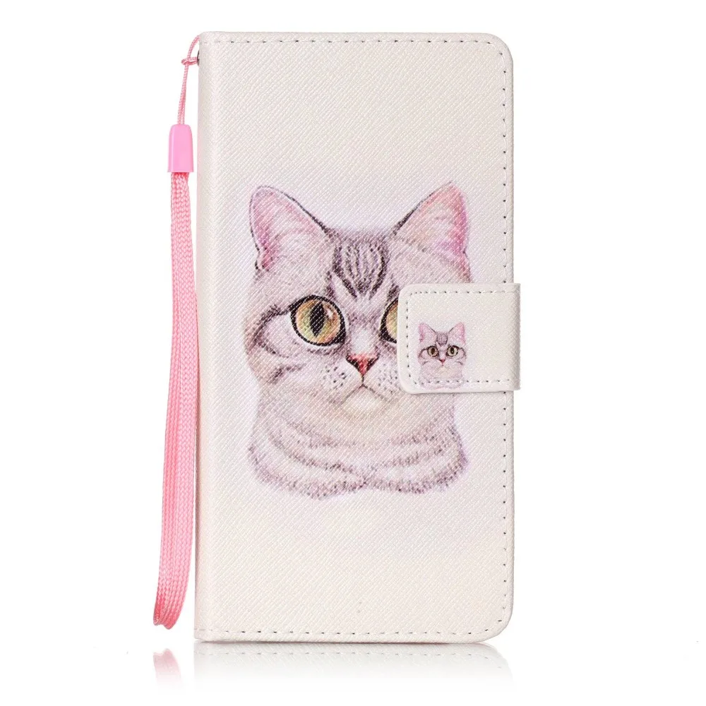 Роскошный кожаный флип чехол с ремешком для Huawei Honor 7 8 4C 5C|case for|honor 4ccute cartoon |