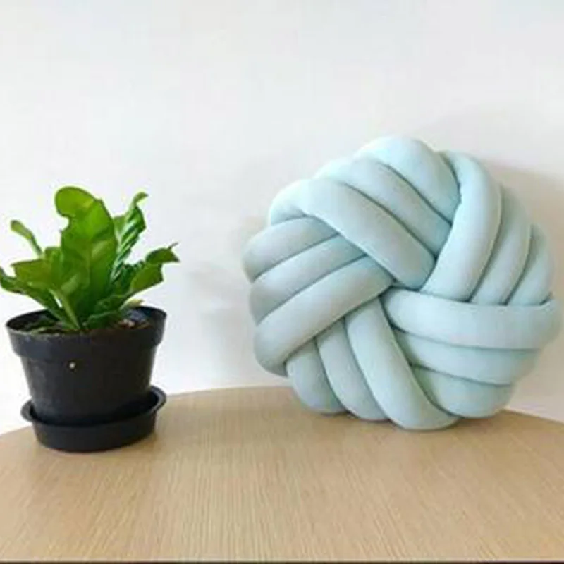 INS New Nordic Style Denmark Knot Handmade Creative Knotted Cojines Pillow Decorative Sofa Sitting Cushion Almofadas Coussin | Дом и сад