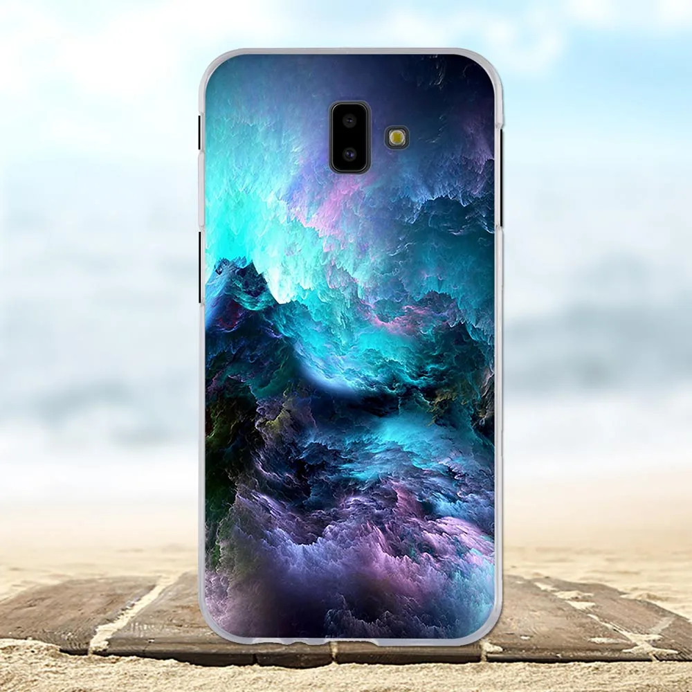 4 Для samsung Galaxy J6 премьер Cover Soft ТПУ для samsung Galaxy J6 плюс J610FN J610G чехол Цветы Узор для samsung J6 плюс сумка - Цвет: 4