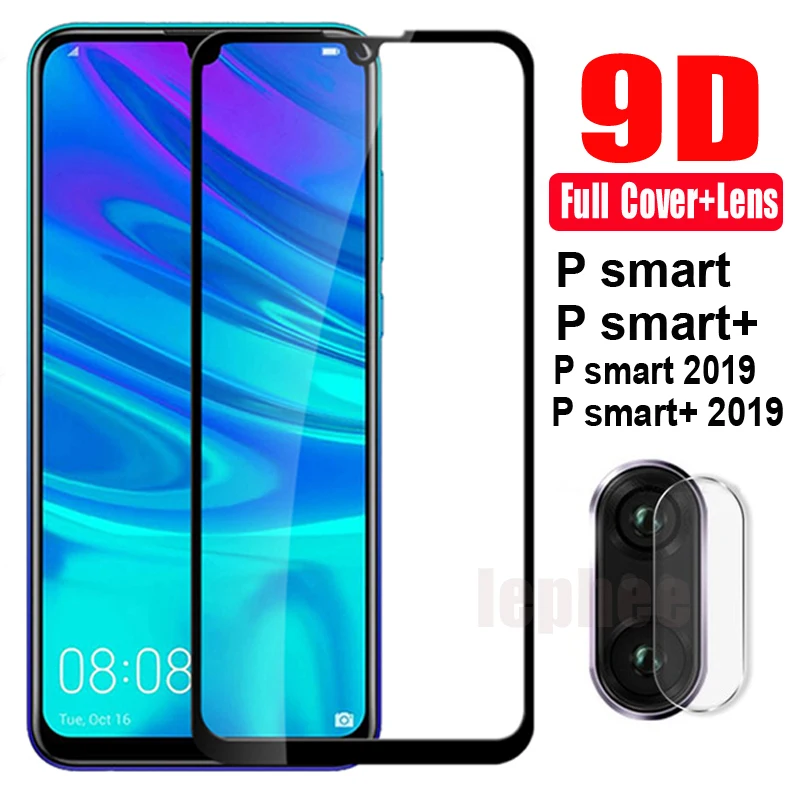 Для huawei P Smart чехол для huawei Psmart P Smart Plus чехол полностью из закаленного стекла Защитная камера Len защита экрана