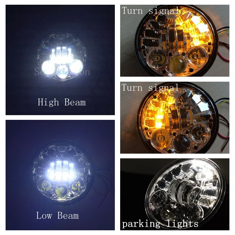 Светодиодный точечный светильник 5 75 дюйма дюймов 3/4 для Harley Softail Dyna проектор