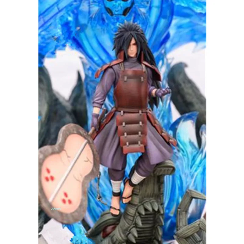 Статуя Наруто Uchiha Madara бюст Susanoo полноразмерный портрет со светодиодный светильник 1/8 ПВХ фигурка модель игрушки коробка 64 см Z1667