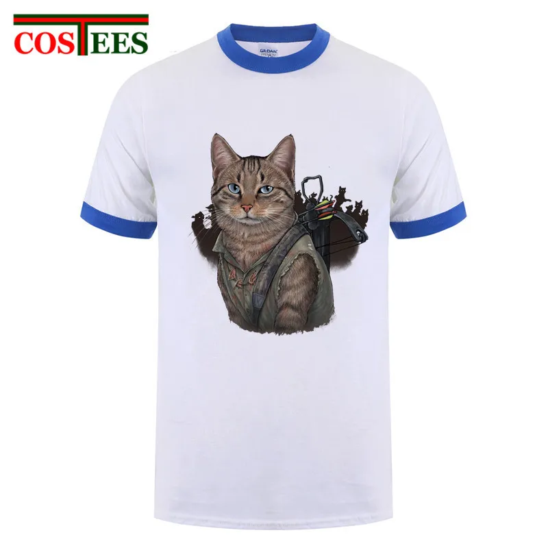 Лучшие подарки Для мужчин's &quotдерил кота футболки низкая стоимость топы с