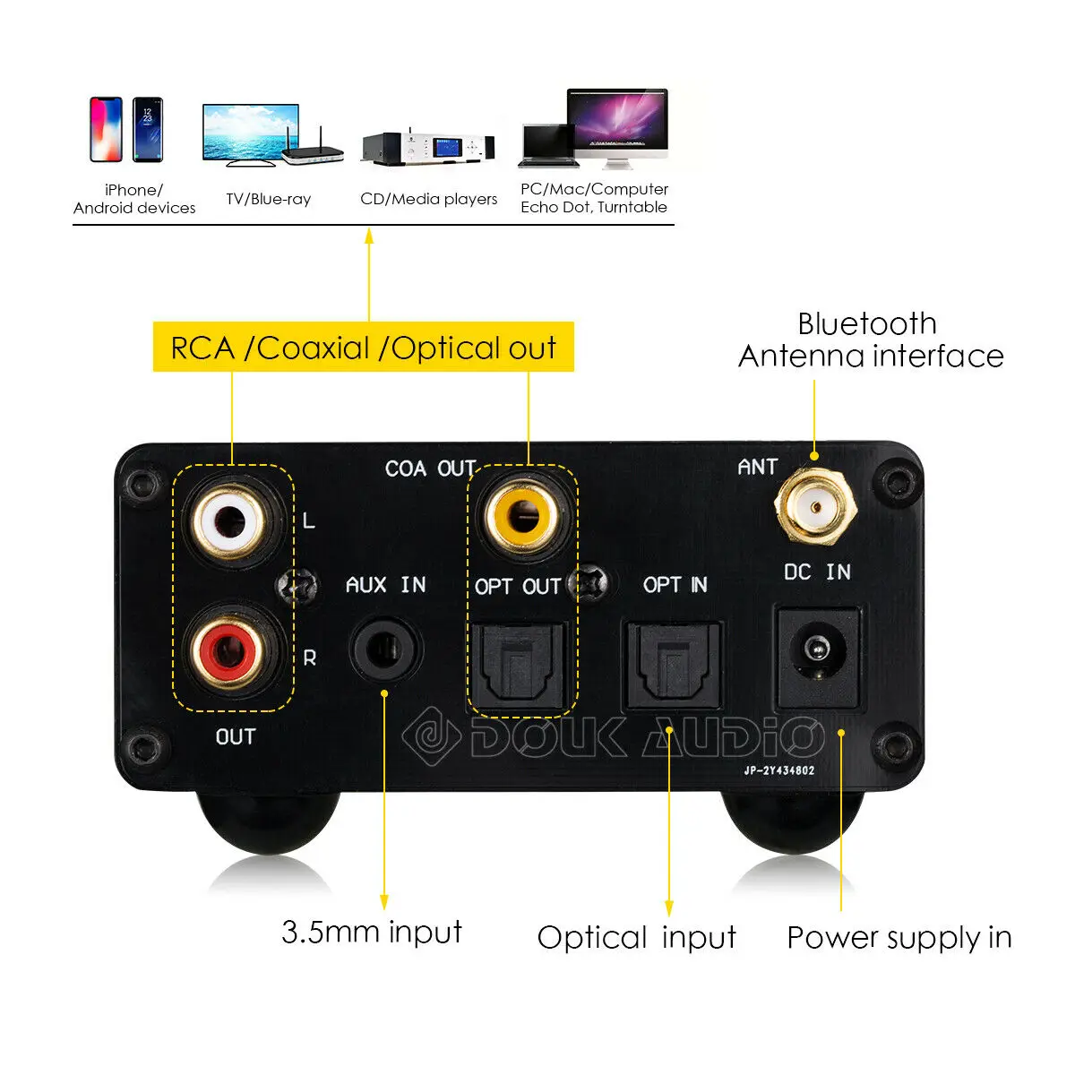 Nobsound мини Hi-Fi стерео CSR8675 Bluetooth 5,0 приемник передатчик Opt аудио декодер поддерживает APTX-HD