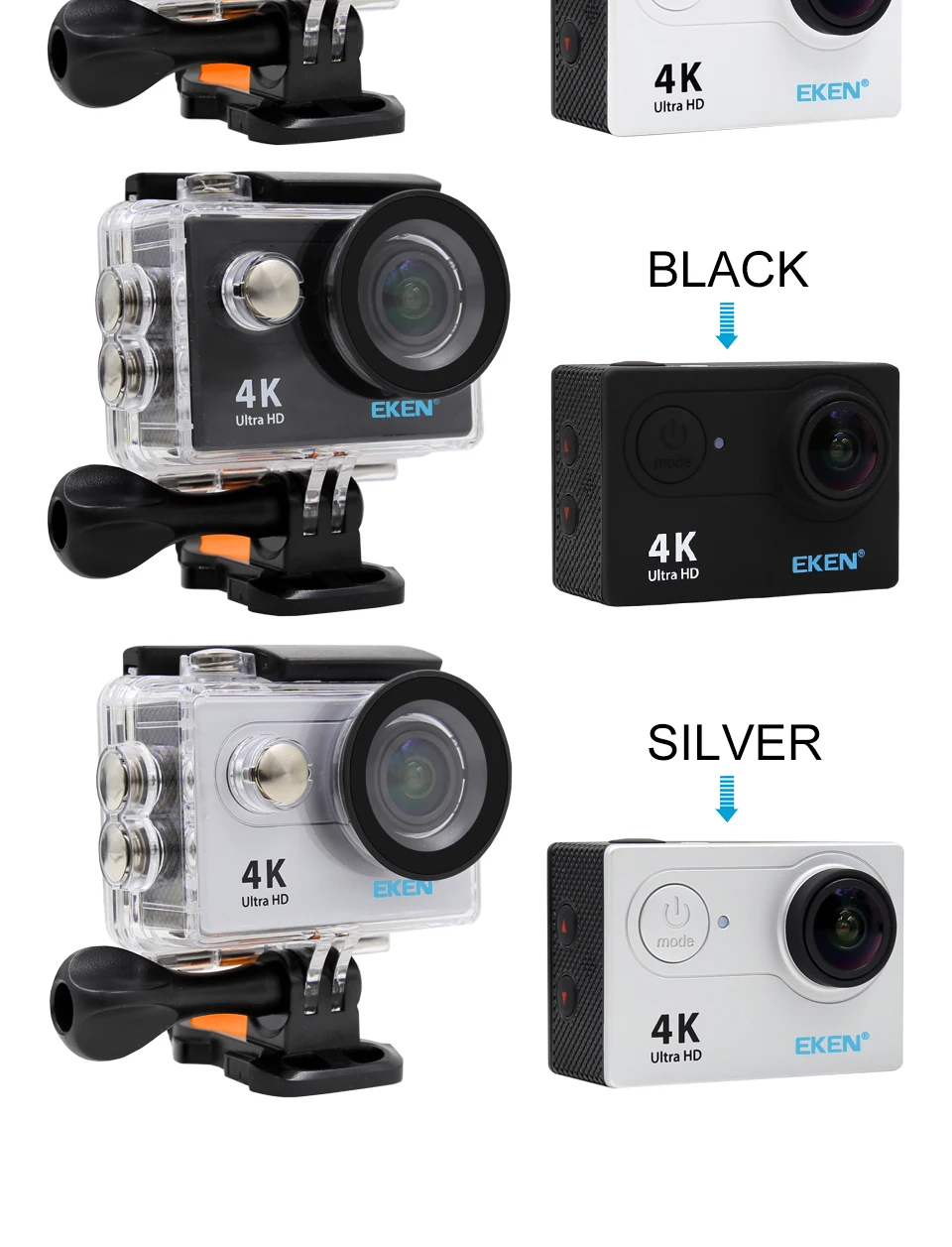 Экшн-камера eken H9 H9R wifi Ultra HD Mini Cam 4 K/30FPS 1080 p/60fps 720 P/120FPS Подводная Водонепроницаемая спортивная видеокамера