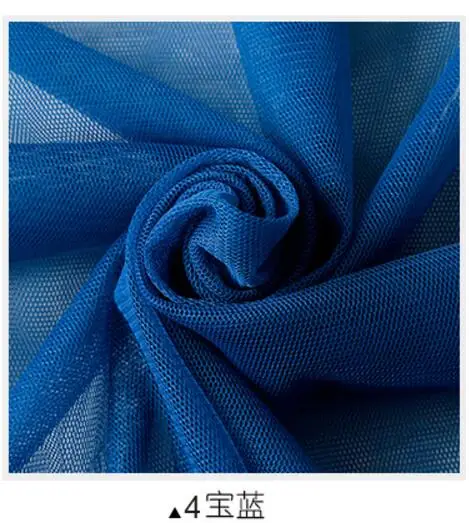 04 blue Свадебные украшения сетка кружева тюль ткань москитная сетка сплошной цвет невесты вуаль ткань Хэллоуин материал TJ0030-1 - Цвет: 04 blue