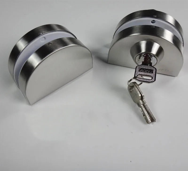 Раздвижной центральный стеклянный дверной замок 304 нержавеющая сталь без