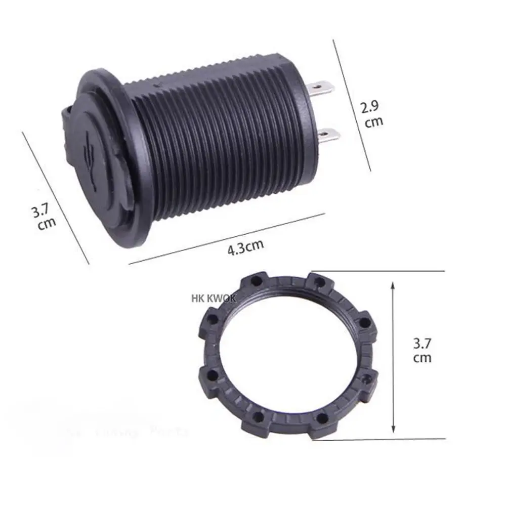 Автомобильное водонепроницаемое зарядное устройство на доске двойной USB