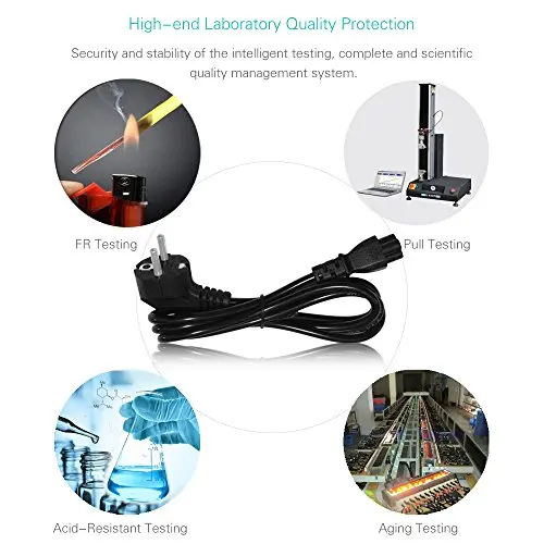 Штепсельная Вилка стандарта ЕС 3 м (10 футов) кабель питания с зубцами свинец для