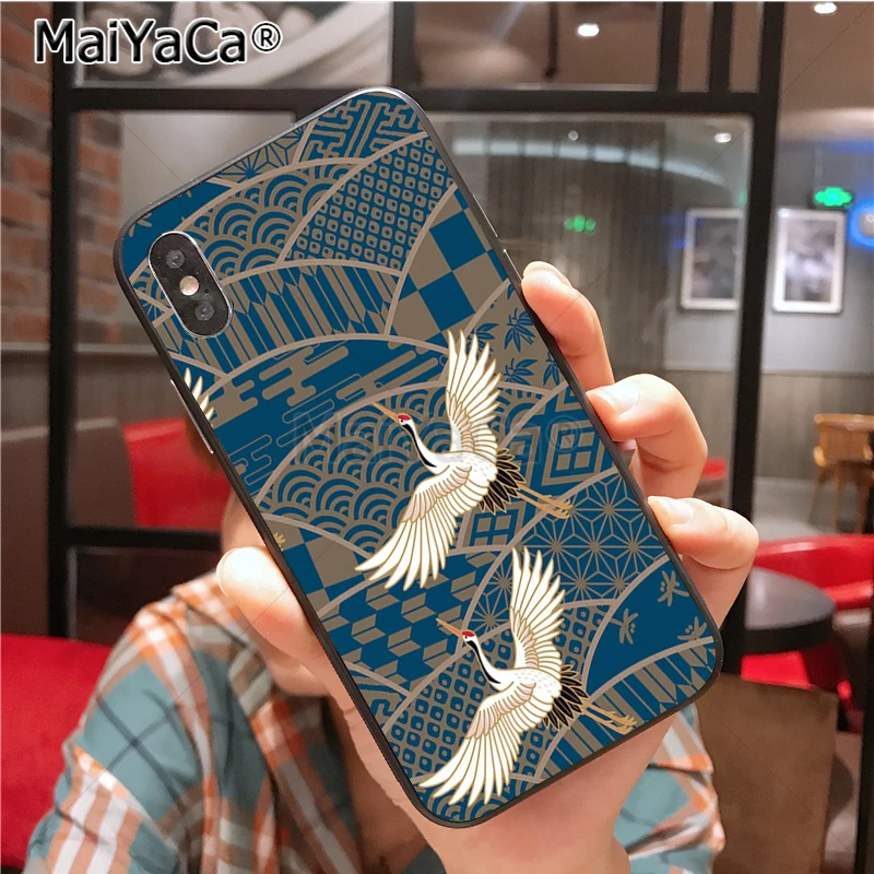 Чехол для телефона в японском стиле harmony Wave Carp Crane с уникальным дизайном iphone 11 12 Pro 8