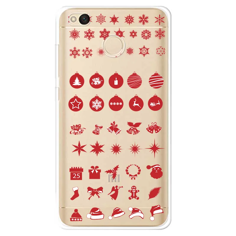 TPU Case For Xiaomi Redmi Note 5 4 4X 4A 5A Cartoon Christmas Soft Back Cover Mi A1 5X funda xiaomi redmi Carcasa |