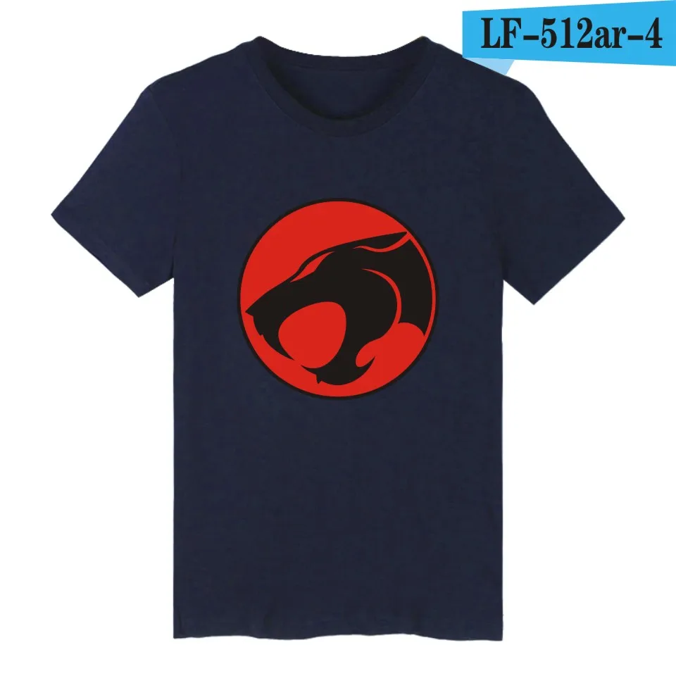 LUCKYFRIDAYF THUNDERCATS эмблема мультяшная хлопковая Футболка мужская повседневная футболка с коротким рукавом и футболка мужская хип-хоп футболка на заказ - Цвет: navy blue