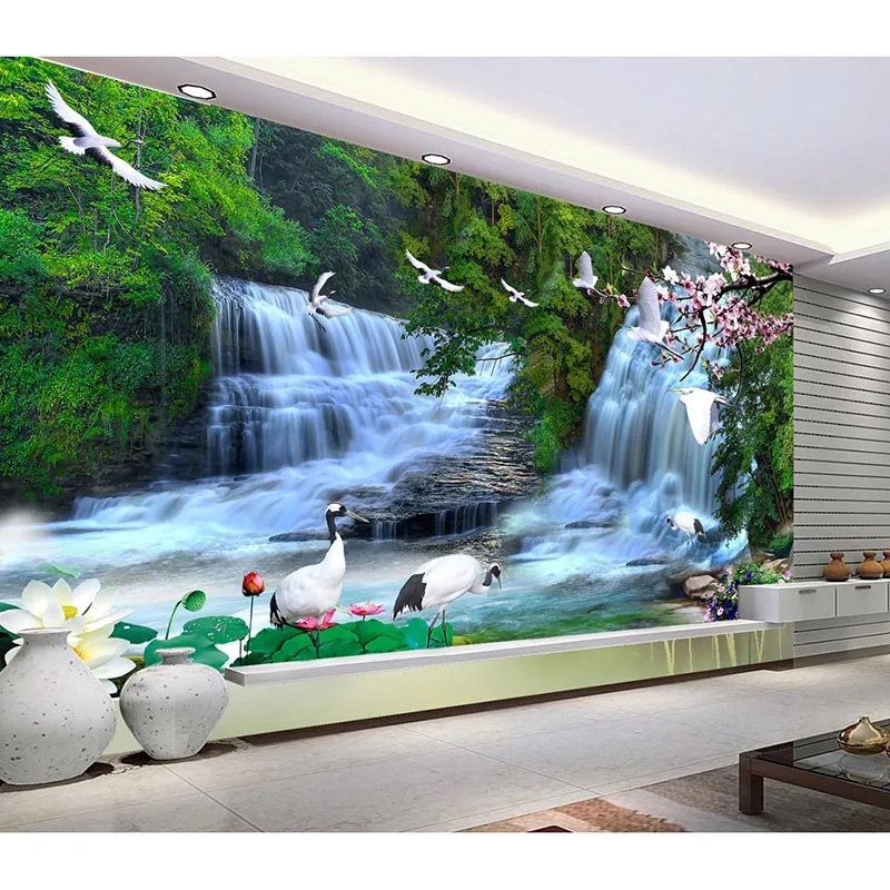 Природный ландшафт пользовательские фото обои 3d романтический фрески диван фон