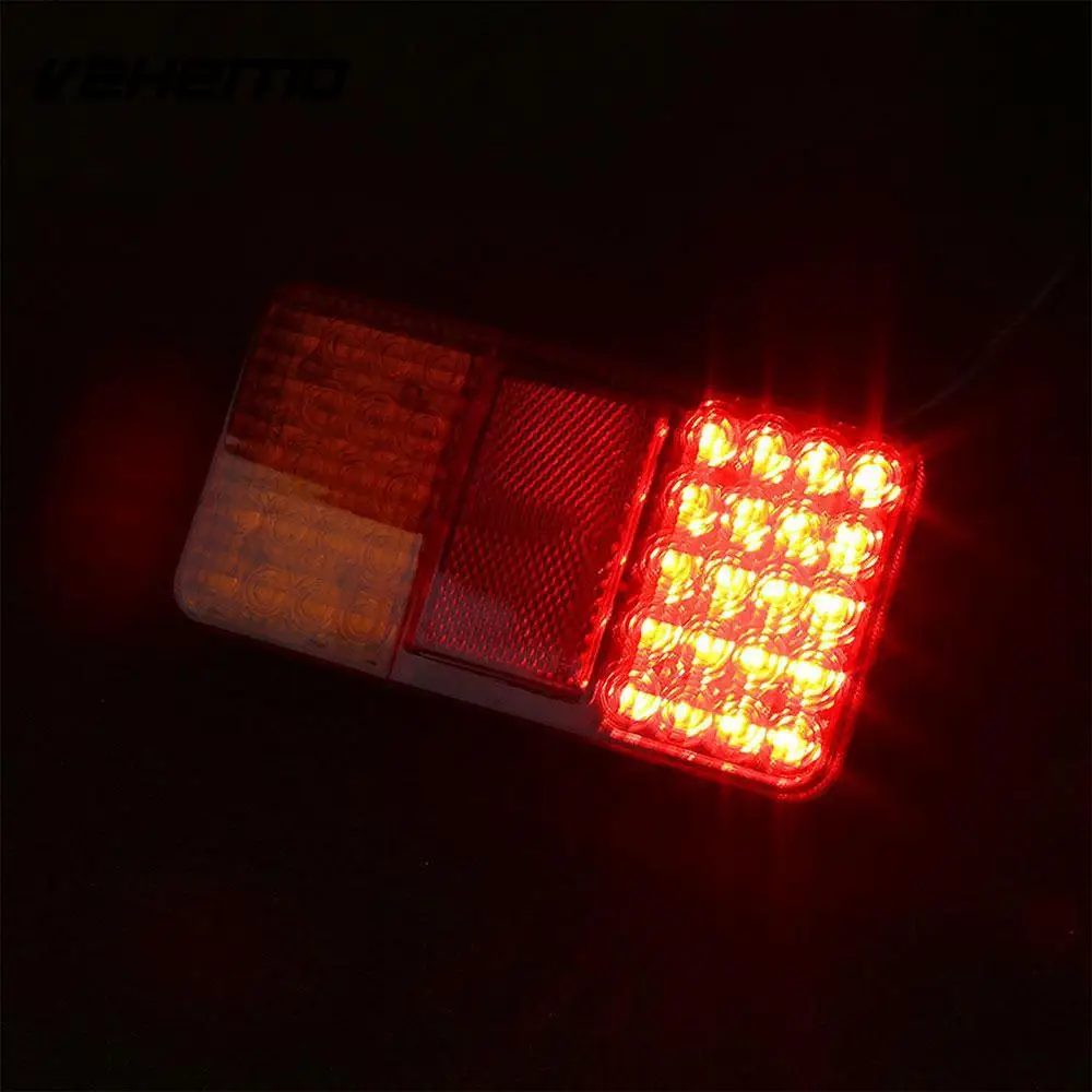 

Vehemo 2PCS Trailer LED Bulb Turn Signal Rear Light Durable Trailer Taillight Driving Light Lamp