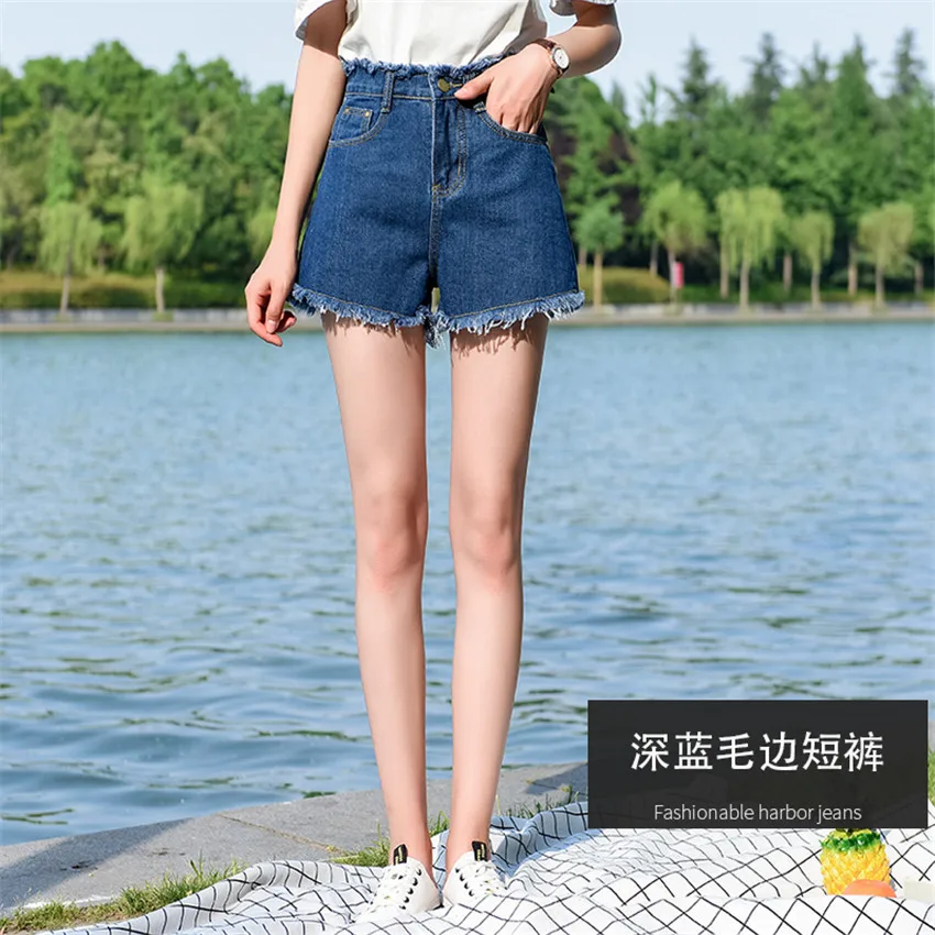 New Fashion Vintage Summer Jeans Shorts Student A-line Hole Women High Waist Denim Chic Girl Short Pants Hot WZ836 | Женская одежда