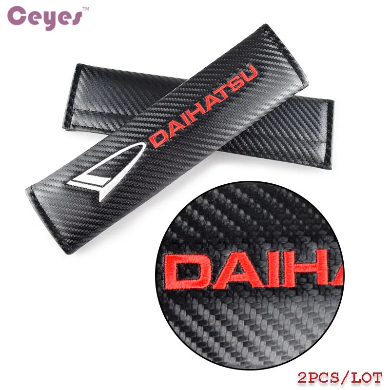 Ceyes 2 шт./лот автомобильный Стайлинг из углеродного волокна чехол для ремня