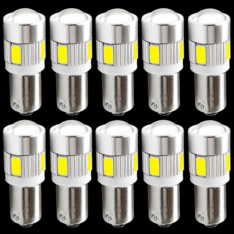 10 шт. супер яркий белый T4W BA9S 6 SMD 5630 5730 СВЕТОДИОДНЫЙ Автомобильный внутренний