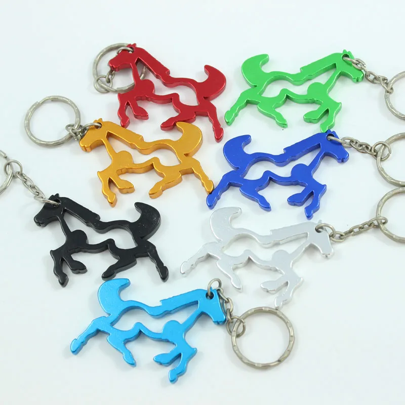 Wholesale 72Pcs Aluminum Alloy Horse Metal Bottle Opener with Key chain Promotional Gift- Free shipping | Украшения и аксессуары