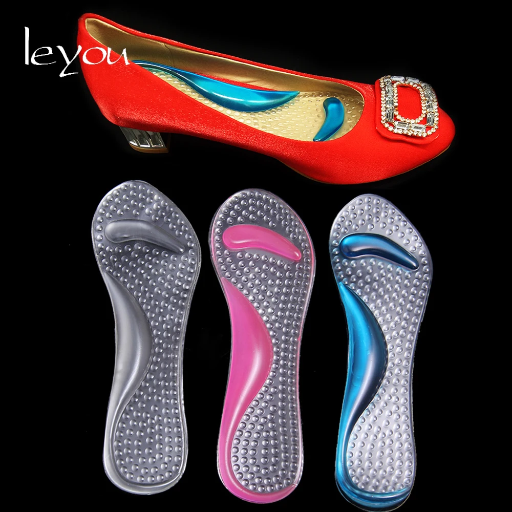 

Leyou Silicone Arch Support Insoles Heel Pain Gel Pads Silicone Shoes Insole Inserts Pads Massage Flat Foot Insoles Orthotic