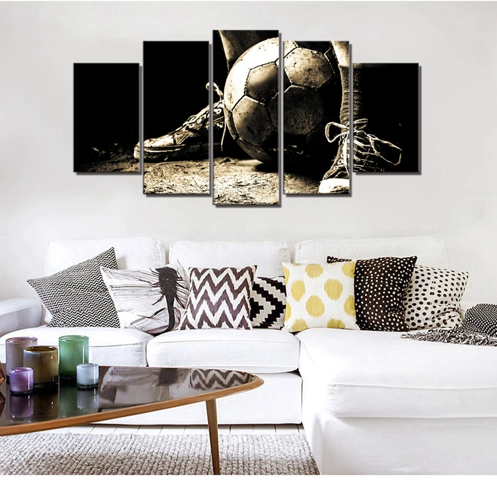 Спортивная ретро картина для футбола настенная Картина на холсте гостиной