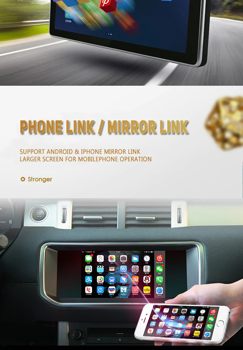 Мультимедийная навигация NVTECH gps для RANGE ROVER EVOQUE Dashboard Android 7,1 Bluetooth ram+ rom 2+ 32GB плеер 10,25 ''2012