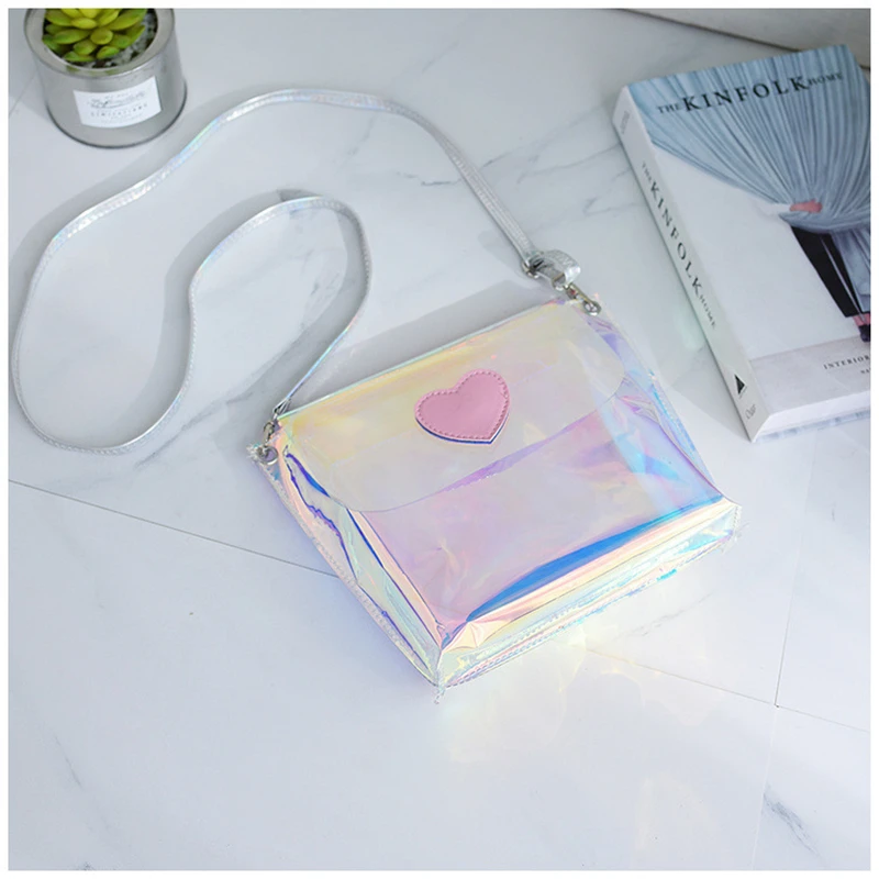 Pacgoth летние девушки красочные лазерной конверты Форма плечо и Сумки через