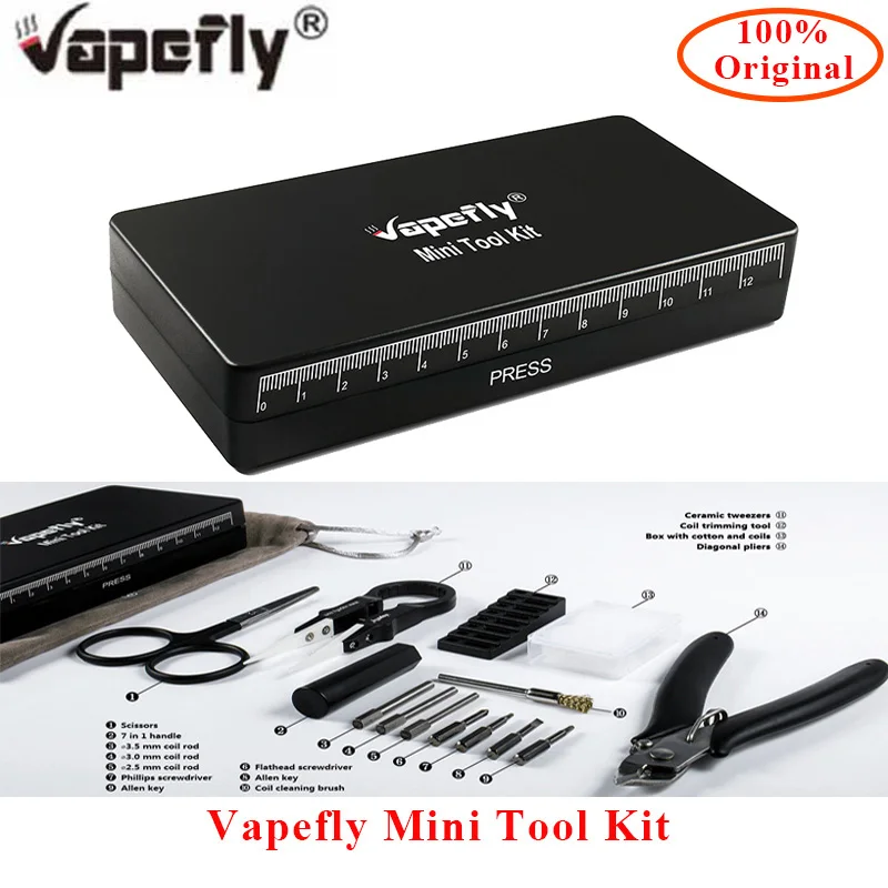 100% Оригинальный мини набор инструментов Vapefly Обрезка катушки легко переносить