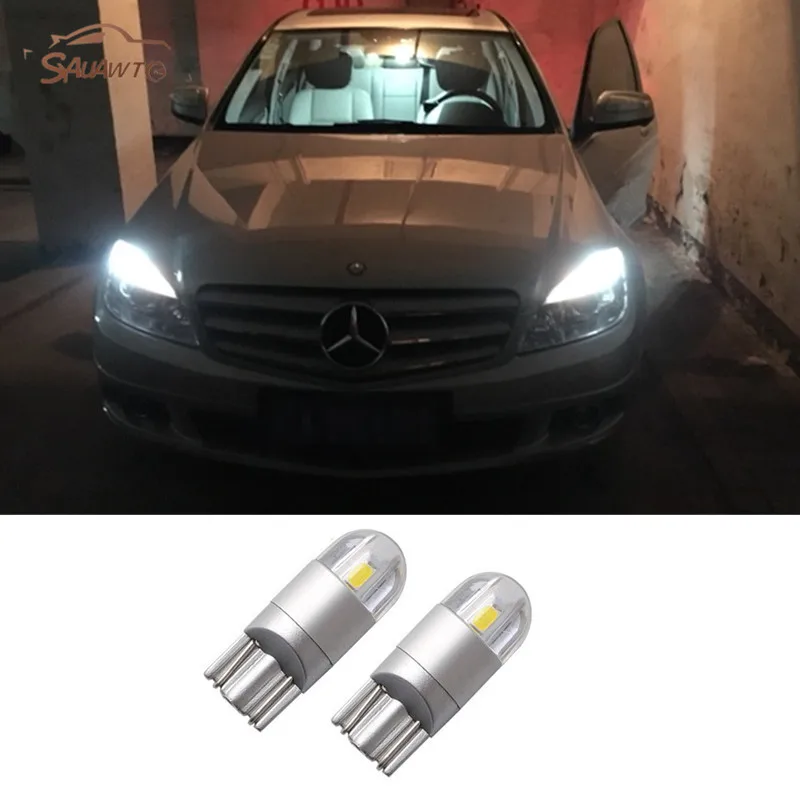 2x T10 W5W светодиодный Автомобильный интерьер Автомобильные стояночные огни для