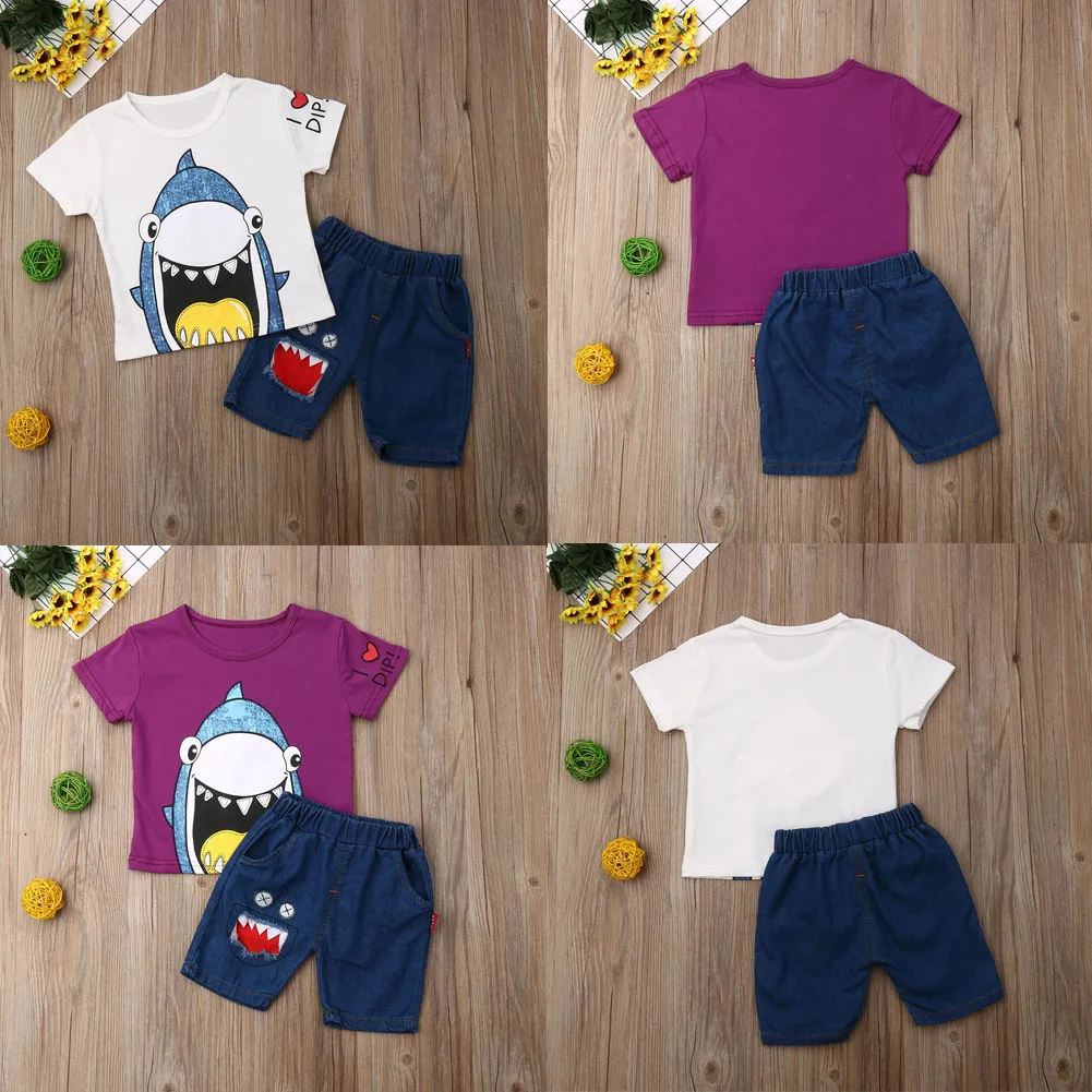 Комплект одежды для маленьких мальчиков из 2 предметов: футболка с коротким